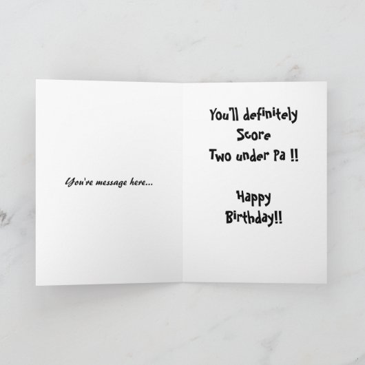 De grappige Kaart van de Verjaardag van het Golf (Binnen)