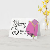 De grappige Kaart van het Moederdag (Gele Bloem)