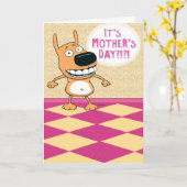 De grappige Kaart van het Moederdag van de (Gele Bloem)