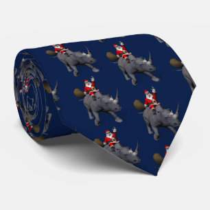 De grappige Kerstman een Rinoceros Stropdas