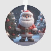 De grappige kerstman ornament (achterkant)