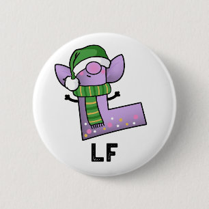 De grappige letter L Pun Ronde Button 5,7 Cm