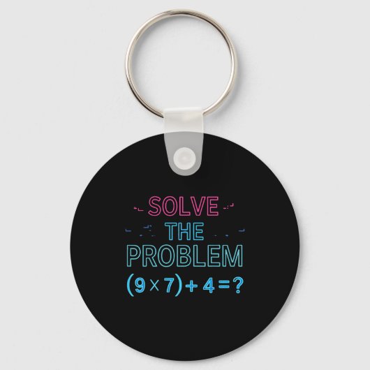 De Grappige Los Probleem Math 67 Meme Sleutelhanger (Voorkant)