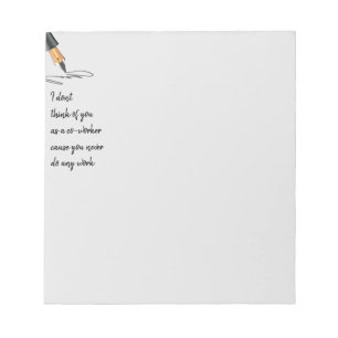 De grappige Medewerker van het Citaat van het Werk Notitieblok