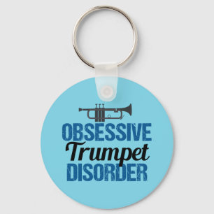 De grappige Obsessieve Wanorde van de Trompet Sleutelhanger