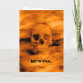 De grappige schedel van Halloween Kaart (Achterkant)