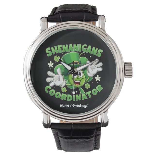  De Grappige Shenanigans Coördinator  Horloge (Voorkant)
