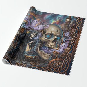 De Grappige Skelet – Keltische Steampunk Fantasie. Cadeaupapier