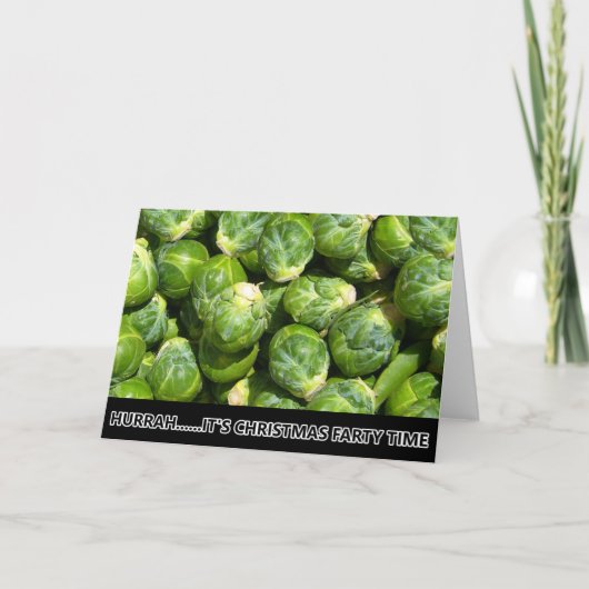 De grappige spruiten van Kerstmis Feestdagen Kaart (Voorkant)