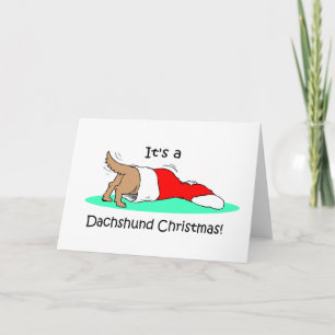 De grappige Tekkel van Kerstmis Feestdagen Kaart