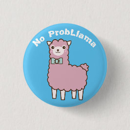 De grappige Tekst van de Douane & kleurt Geen Lama Ronde Button 3,2 Cm