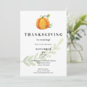 De grappige Thanksgiving komt eraan! Dinner Pumpki Kaart (Staand voorkant)