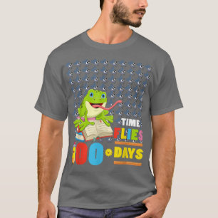 De grappige tijd vliegt 100 dagen kikker overs 100 t-shirt