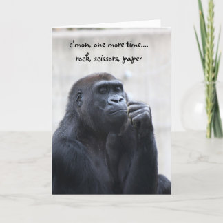 De grappige Verjaardag van de Gorilla, het Kaart