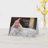 De grappige Verjaardag van de Haan Kaart (Gele Bloem)