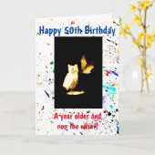 De Grappige Verjaardag van de Oude dag Kaart (Gele Bloem)