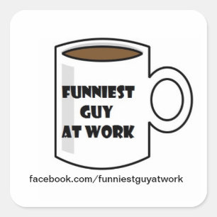 De grappigste man op het werk — Specificaties Vierkante Sticker