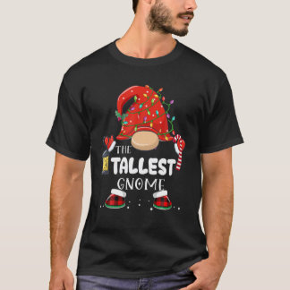 De grappigste Tallest Gnome Santa Hat Matching Red T-shirt