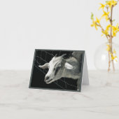 "De gras is altijd groener" - Geitenkaart Kaart (Gele Bloem)