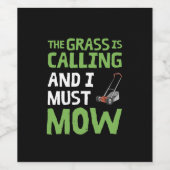 De gras roept en ik moet maaien wijn etiket (Enkel label)