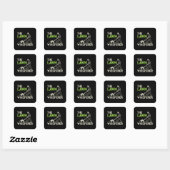De graskeizer vierkante sticker (Vel)