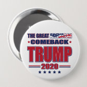 De Great American Comeback Trump 2020 Ronde Button 4,0 Cm (Voorkant /achterkant)