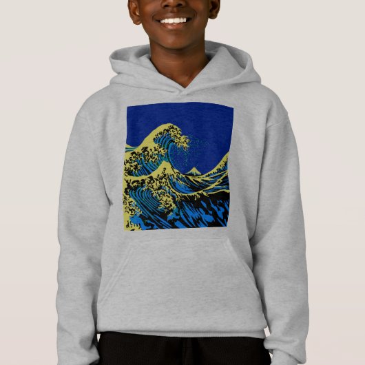 De Great Hokusai Wave in Blue Pop Art Style (Voorkant)