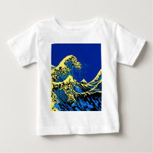 De Great Hokusai Wave in Blue Pop Art Style