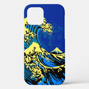 De Great Hokusai Wave in Blue Pop Art Style iPhone 12 Hoesje