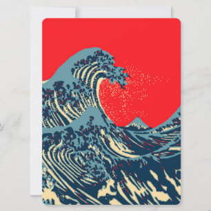 De Great Hokusai Wave in Hope Art Style