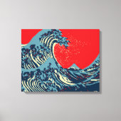 De Great Hokusai Wave in Hope Art Style Canvas Afdruk (Voorkant)