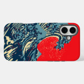 De Great Hokusai Wave in Hope Art Style Case-Mate iPhone Case (Achterkant (horizontaal))