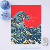 De Great Hokusai Wave in Hope Art Style Flyer (Enkel)