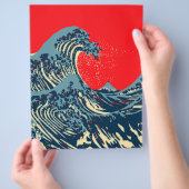 De Great Hokusai Wave in Hope Art Style Flyer (Hand)