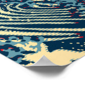 De Great Hokusai Wave in Hope Art Style Poster (Hoek)