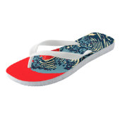 De Great Hokusai Wave in Hope Art Style Teenslippers (Schuin)