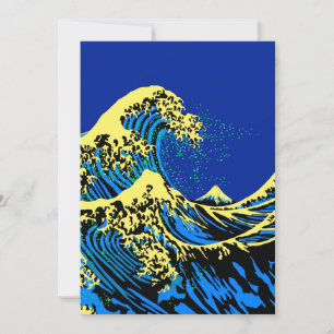 De Great Hokusai Wave in Pop Art Style