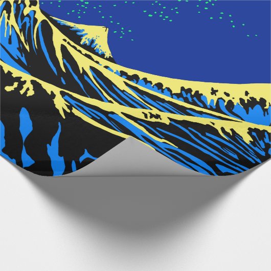 De Great Hokusai Wave in Pop Art Style Accent Cadeaupapier (Hoek)