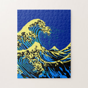 De Great Hokusai Wave in Pop Art Style Accent Legpuzzel