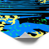 De Great Hokusai Wave in Pop Art Style Accent Poster (Hoek)