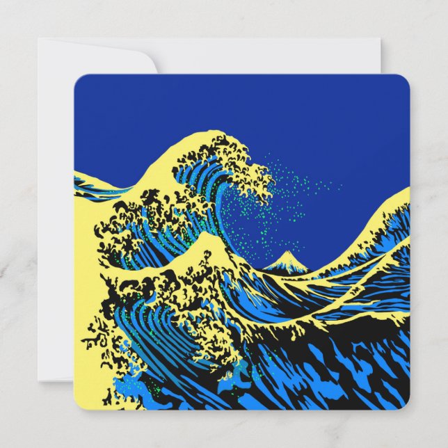 De Great Hokusai Wave in Pop Art Style Decor (Voorkant)