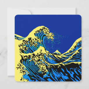 De Great Hokusai Wave in Pop Art Style Decor