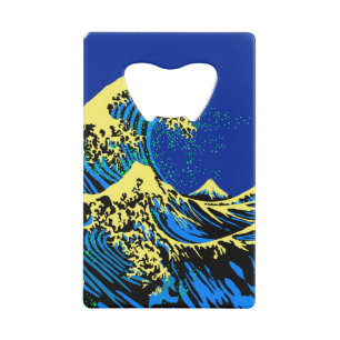 De Great Hokusai Wave in Pop Art Style Decor Kredietkaart Flessenopener