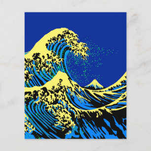 De Great Hokusai Wave in Pop Art Style Flyer