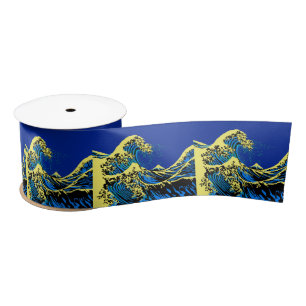De Great Hokusai Wave in Vibrant Pop Style Lint