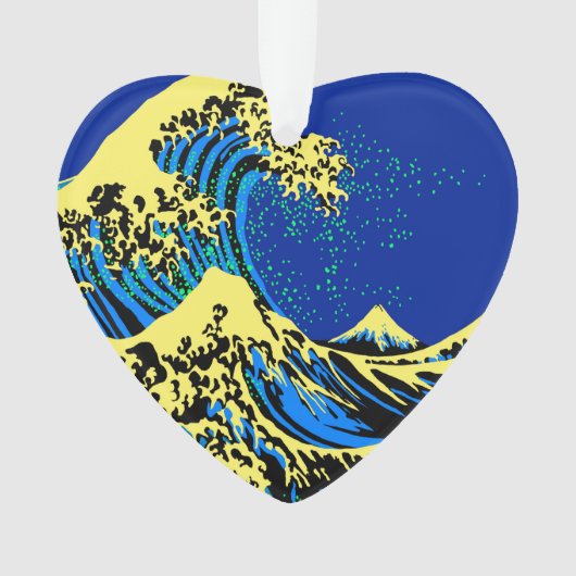De Great Hokusai Wave in Vibrant Pop Style Ornament (voorkant)