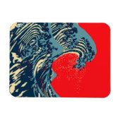 De Great Hokusai Wave in Vibrant Style Magneet (Horizontaal)
