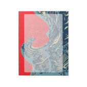 De Great Hokusai Wave in Vibrant Style Notitieblok (Gedraaid)