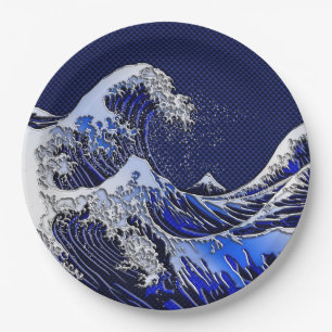 De Great Hokusai Wave Modern-stijlen Papieren Bordje