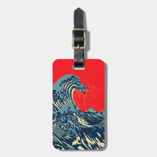 De Great Hokusai Wave Pop Decor Bagagelabel (Voorkant verticaal)